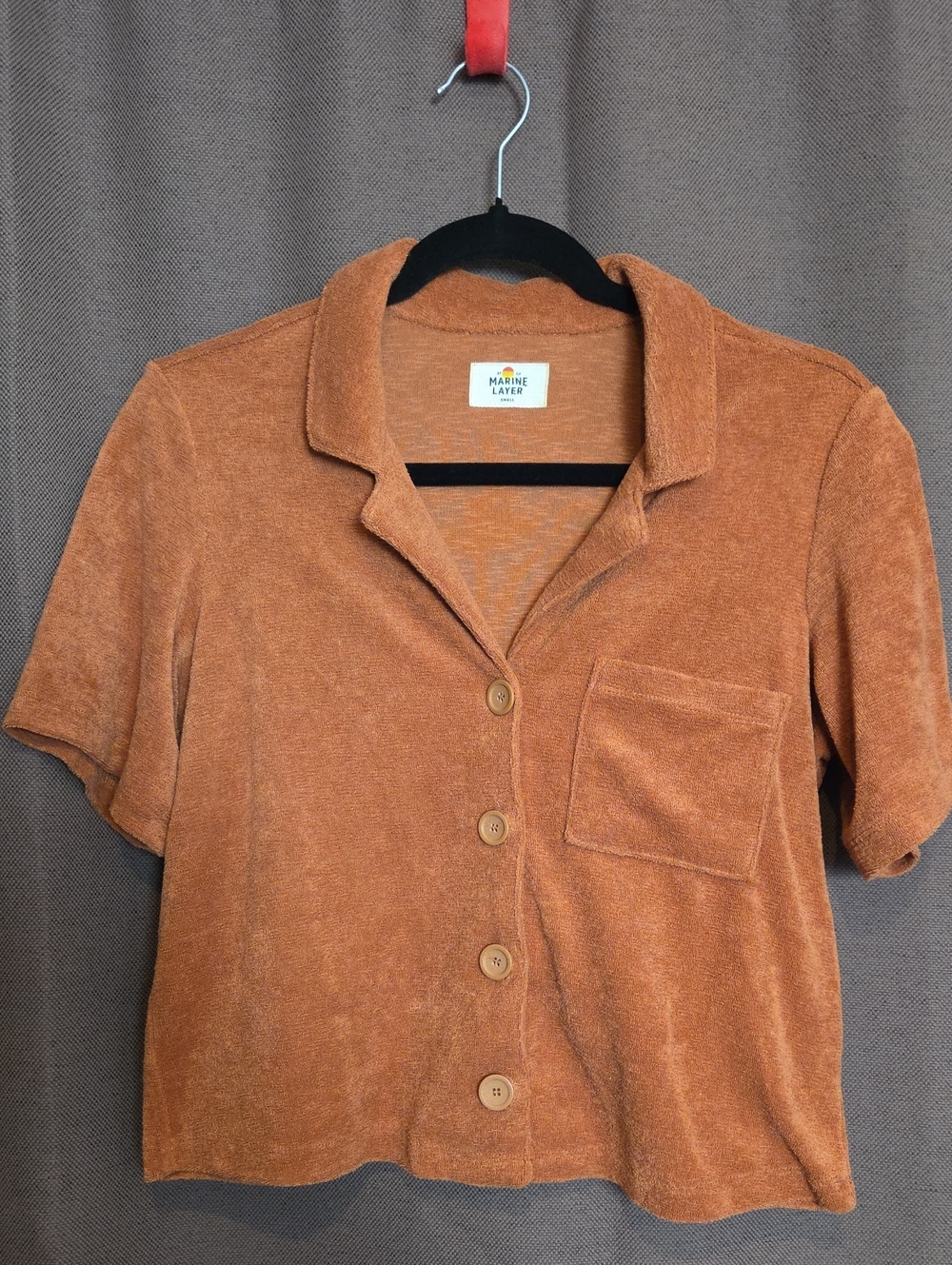 Marine Layer Terry Out Resort Shirt Size Small